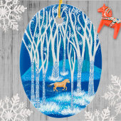 Nordic Winter Fjord Horse Keramik Ornament