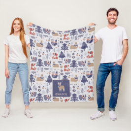 Nordic Winter Skandinavien Muster Personalisiert Fleecedecke