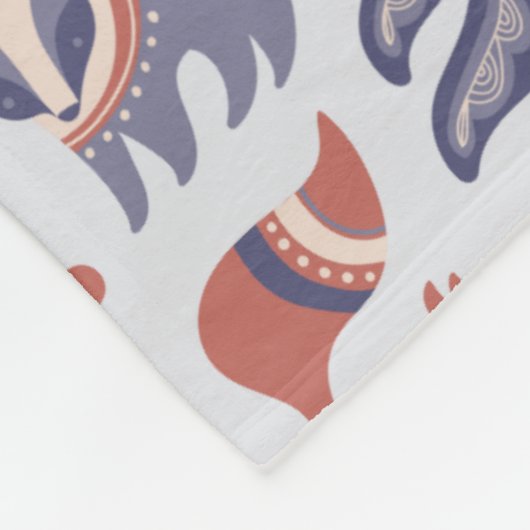 Nordic Winter Skandinavien Muster Personalisiert Fleecedecke (Ecke)