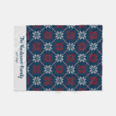 Nordic Winter Snowflake Muster Gemütlicher, indivi Fleecedecke (Vorderseite (Horizontal))
