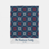 Nordic Winter Snowflake Muster Gemütlicher, indivi Fleecedecke (Vorderseite)