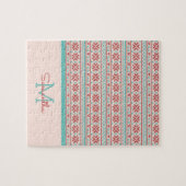 Nordic Winter Sweater Imitate Strick Muster Monogr Puzzle (Horizontal)