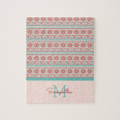 Nordic Winter Sweater Imitate Strick Muster Monogr Puzzle (Vertikal)