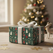 Nordic Winter Wonderland Seamless Pattern Geschenkpapier