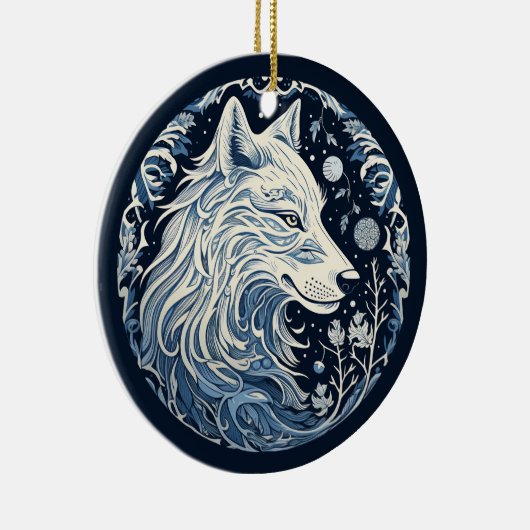 Nordic Wolf Ornament (Rechts)