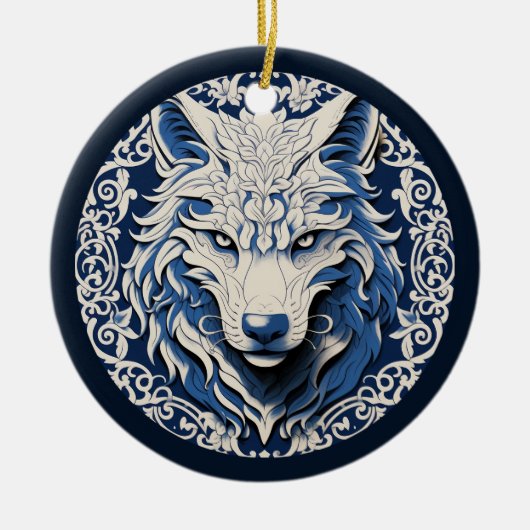 Nordic Wolf Ornament (Vorne)