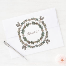 Nordic Wreath Quadratischer Aufkleber