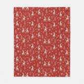 Nordic Yuletide Reindeer Fleecedecke (Vorderseite)