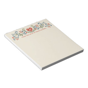 Nordik-Weihnachten Rosemaling Notizblock