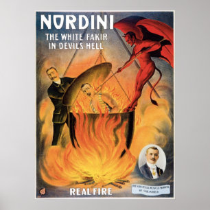 Nordini~ in der Teufel-Höllen-Vintagen magischen Poster