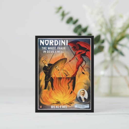 Nordini ~ The White Fakir in Devil's Hell Postkarte (Stehend Vorderseite)
