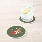 Nordirischer Wappen-Untersetzer Sandstein Untersetzer (Seite)