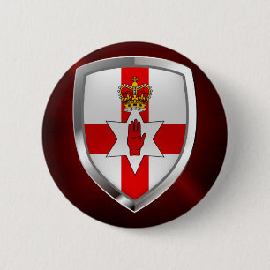 Nordirisches MetallEmblem Button