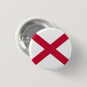 Nordirland-Abzeichen - rotes Saltire auf Weiß Button (Vorne & Hinten)