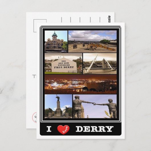 Nordirland - Derry - I Liebe - Postkarte (Vorne/Hinten)