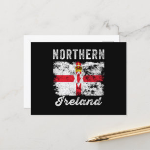 Nordirland-Flagge bedrängt Postkarte