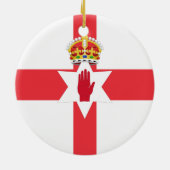 Nordirland-Flagge Keramik Ornament (Hinten)