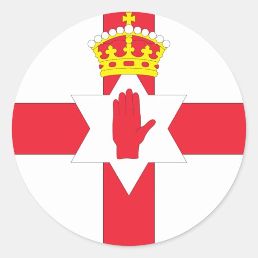 Nordirland-Flagge Runder Aufkleber (Vorderseite)