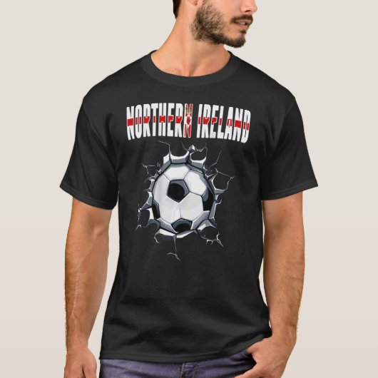 Nordirland Fußball-Fans - Fußball in Ketten T-Shirt (Vorderseite)