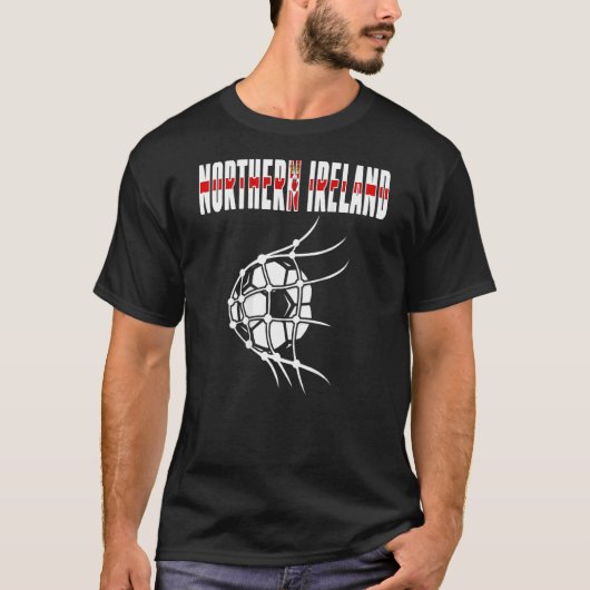 Nordirland Fußball im nordirischen Netz T-Shirt (Vorderseite)