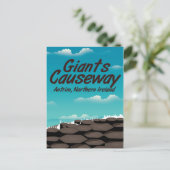 Nordirland Giants Causeway Reiseplakat Postkarte (Stehend Vorderseite)