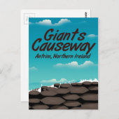 Nordirland Giants Causeway Reiseplakat Postkarte (Vorne/Hinten)
