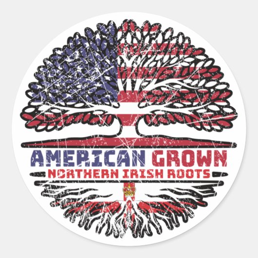 Nordirland Irland Ulster USA USA Runder Aufkleber (Vorderseite)