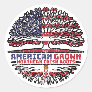 Nordirland Irland Ulster USA USA Runder Aufkleber