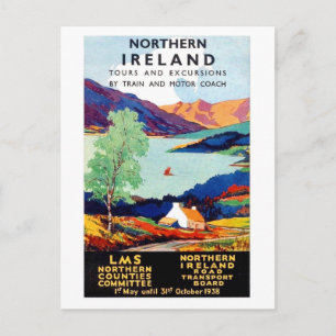 Nordirland-Landschaftstouren, Vintage-Reisen Postkarte