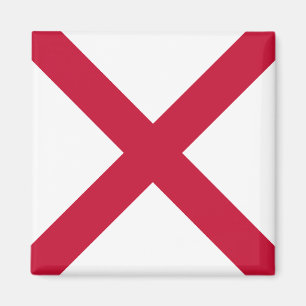Nordirland-Magnet - rotes Saltire auf Weiß Magnet