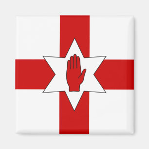 Nordirland-Magnet - Stern u. Hand auf Kreuz Magnet