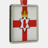Nordirland Pride Silbernes Ornament (Rechts)
