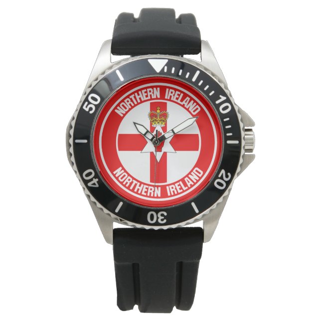 Nordirland-Runde Armbanduhr (Vorderseite)
