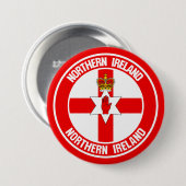 Nordirland-Runde Button (Vorne & Hinten)