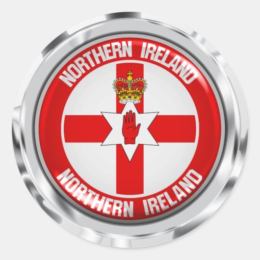 Nordirland-Runde Runder Aufkleber (Vorderseite)