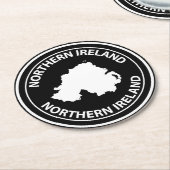 Nordirland Runder Pappuntersetzer (Angewinkelt)