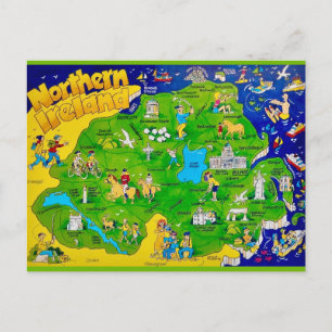 Nordirland-Spaßkarte Postkarte