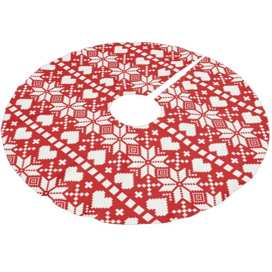 nordisch | Holiday Tree Skirt Polyester Weihnachtsbaumdecke (Schrägansicht)