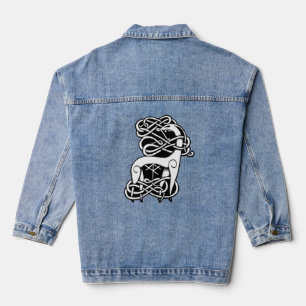 Nordisch/Keltischer Hirsch Jeansjacke