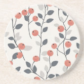 Nordische Berries Skandinavischer Musterstein Unte Getränkeuntersetzer (Vorne)