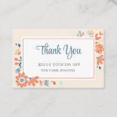 Nordische Blume Rabattkarte (Vorderseite)