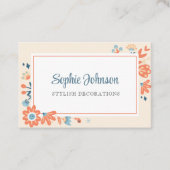 Nordische Blume Visitenkarte (Vorderseite)