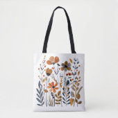 Nordische Blumen-Tasche Tasche (Vorderseite)