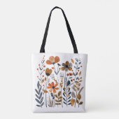 Nordische Blumen-Tasche Tasche (Rückseite)