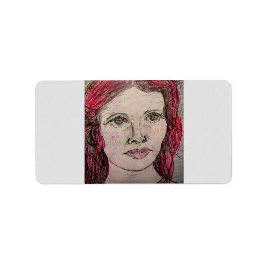 Nordische Frau Adressaufkleber (Vorne)