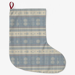 Nordische Gestrickte Weihnachtsstrumpf für Haustie Großer Weihnachtsstrumpf