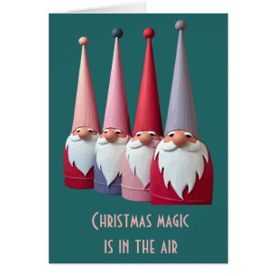 Nordische Gnome Retro Moderne Weihnachts-Kitsch-Sc