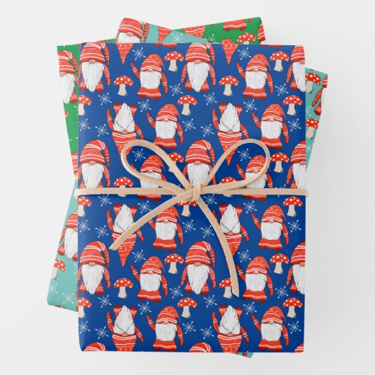 Nordische Gnome Schwedisch-Tomte-Weihnachten Geschenkpapier Set (Beispiel)