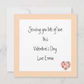 Nordische HerzValentine Feiertagskarte (Rückseite)