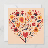 Nordische HerzValentine Feiertagskarte (Vorderseite)